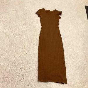 Enza Costa cap sleeve midi dress